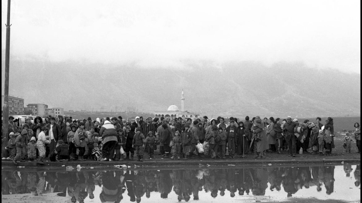 Ivo Saglietti, profughi kosovari, Kukes, Albania 1999. © Archivio Saglietti